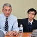 Dr. Fauci with two medical student
